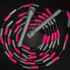 JR - Beaded Rope - Pink Silver Black