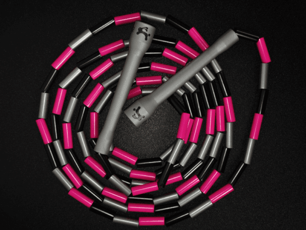 JR - Beaded Rope - Pink Silver Black