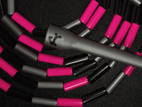JR - Beaded Rope - Pink Silver Black - Image 2