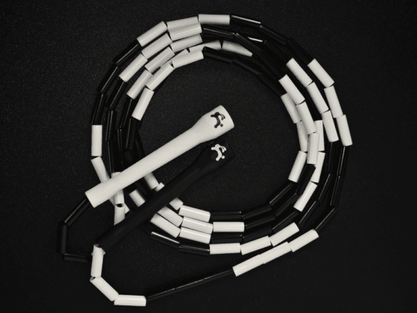JR - beaded Rope - White Black
