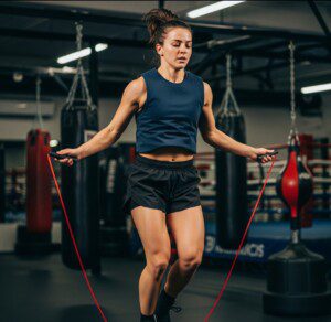 female boxers, jump rope, skipping, workout, conditioning, boxing
