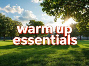 warm up, jump rope, park, sunny, stretch, injury prevention